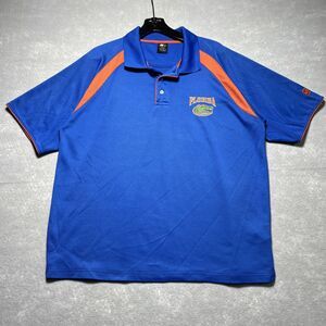 Starter Florida Gators Polo Shirt Adult Blue Orange UF Football Men’s Sz Large